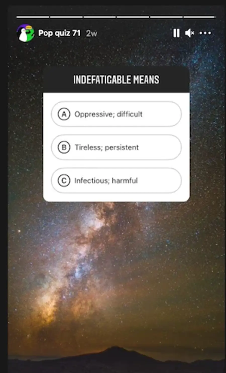 Quiz on insta